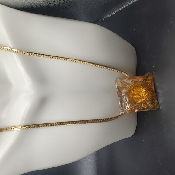 Avante garde Repurposed earring abstract 1980s necklace art deco N2830 - Picture 1 of 3